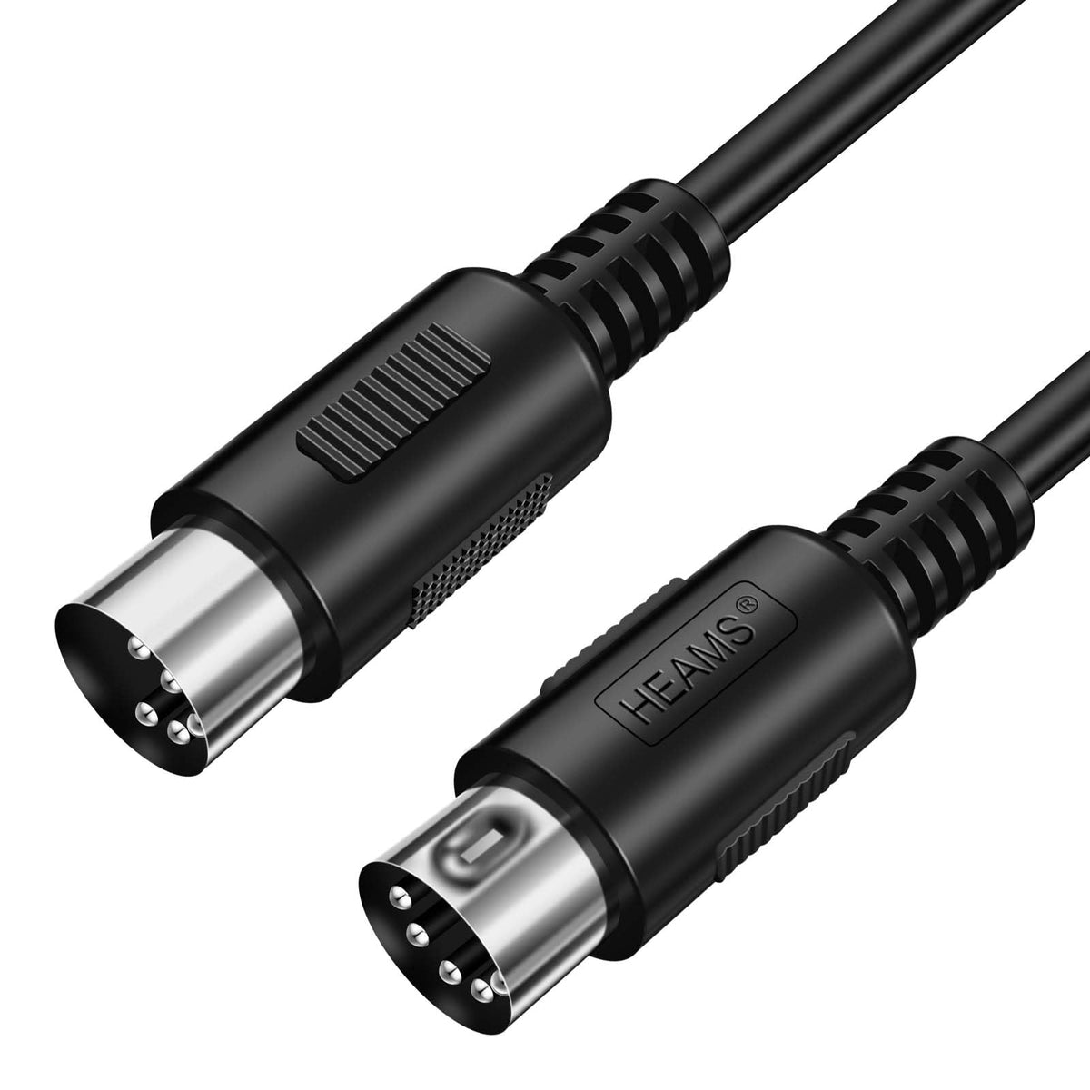 Heams 3 Pack Premium 3FT MIDI Cable, Stable & Fast Transmission and Long-Lasting MIDI Cables, Male to Male 5-Pin MIDI Cable for MIDI Keyboard, Electronic Piano, Electronic Drum