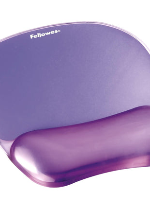 Fellowes Crystals Gel Mouse Pad with Wrist Rest - Purple (91441)