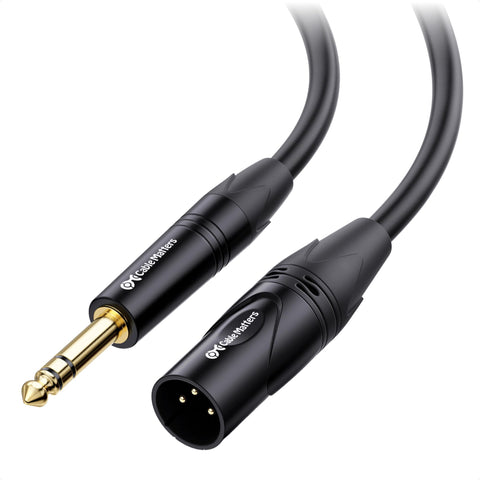 Cable Matters 6.35mm (1/4 Inch) TRS to XLR Cable - 10ft, Male to Male XLR to TRS Cable, Black - Not for Microphone Use