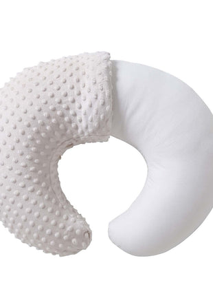 Nursing Pillow and Positioner, Breastfeeding, Bottle Feeding | Baby Sitting Support with Removable Ultra Soft Cover, Tummy Time Support for Baby Boys and Girls (Beige)