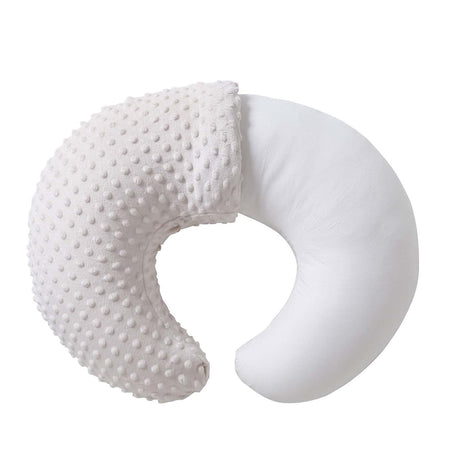 Nursing Pillow and Positioner, Breastfeeding, Bottle Feeding | Baby Sitting Support with Removable Ultra Soft Cover, Tummy Time Support for Baby Boys and Girls (Beige)