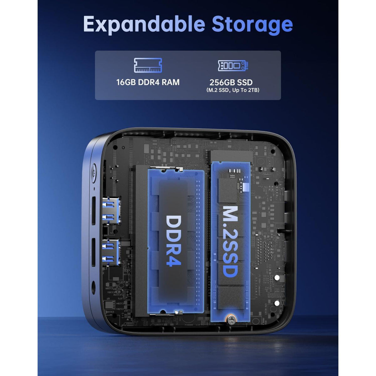KAMRUI Mini PC, Essenx E1 Desktop Computer N150(up to 3.6GHz) Mini Computers 16GB RAM 256GB SSD Micro PC, Mini Tower Desktop PC Support 4K HDMI, Dual WiFi, BT4.2 for Business Home Office