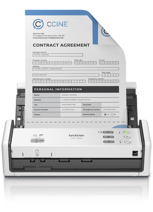 Brother ADS-1350W Wireless Compact Desktop Scanner | Scan Speeds of Up to 30ppm | Single Pass Double-Sided Scanning
