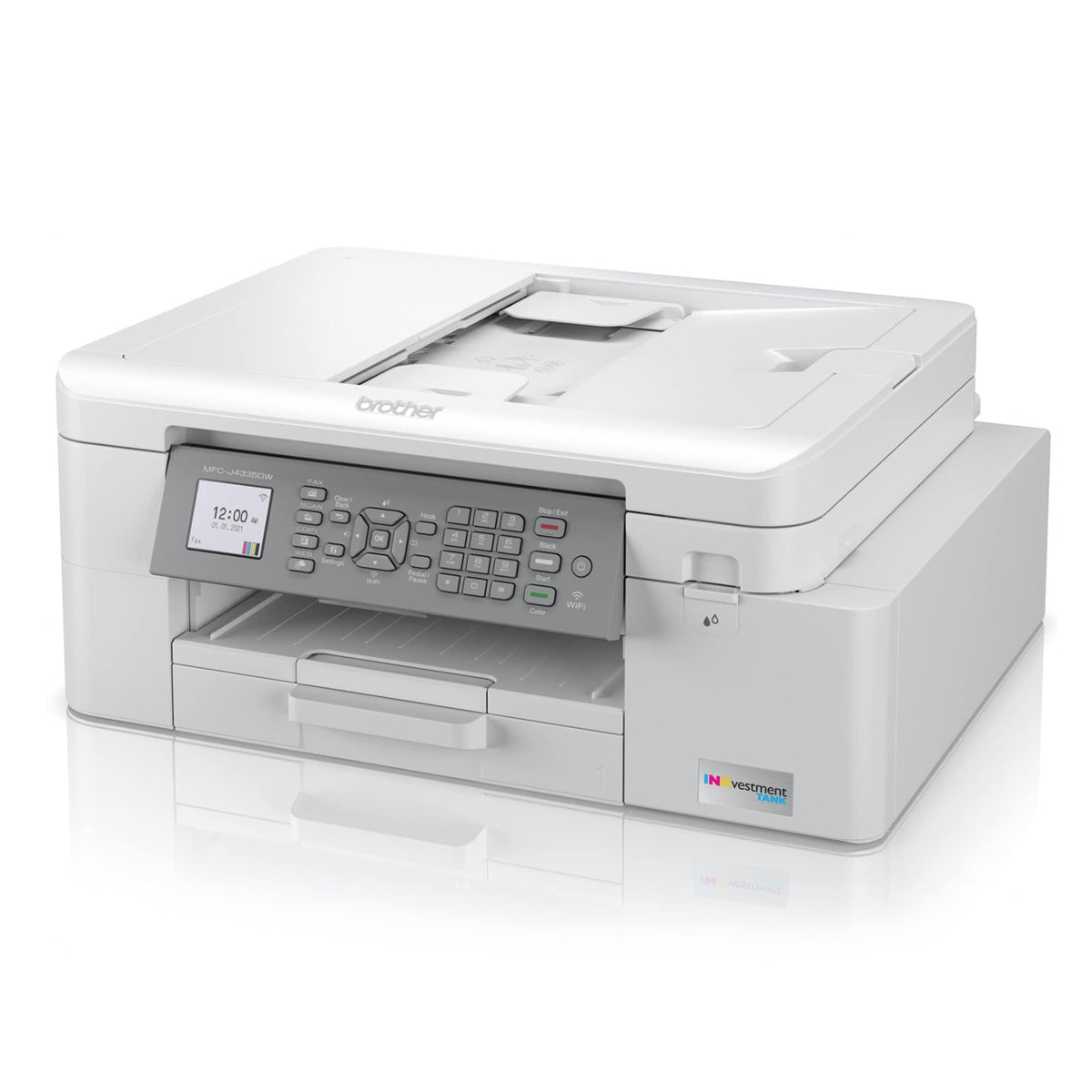 Brother MFC-J4335DW INKvestment Tank Wireless All-in-One Color Inkjet Printer, Up to 1-Year of Ink in-Box, Duplex Printing, Mobile and Cloud Print, Works with Alexa
