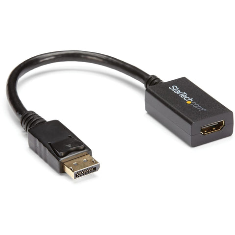 StarTech.com DisplayPort to HDMI Adapter - DP 1.2 to HDMI Video Converter 1080p - DP to HDMI Monitor/TV/Display Cable Adapter Dongle - Passive- Latching DP Connector (DP2HDMI2)