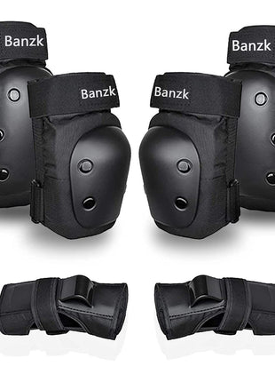 Adult Knee Pads Elbow Pads Wrist Guards for Adult Kids 6 in 1 Protective Gear Set for Skateboarding Biking Roller Skating Cycling Outdoor Sports