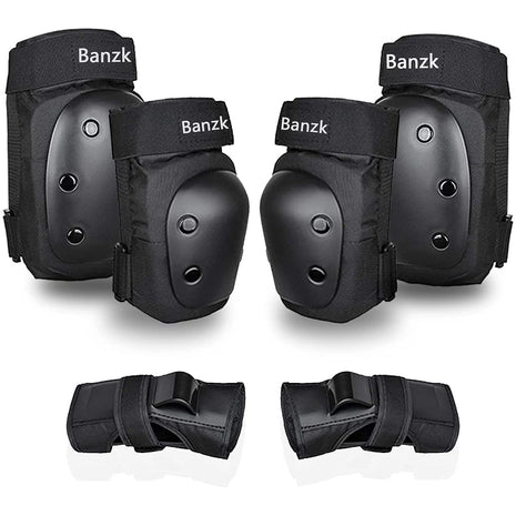 Adult Knee Pads Elbow Pads Wrist Guards for Adult Kids 6 in 1 Protective Gear Set for Skateboarding Biking Roller Skating Cycling Outdoor Sports