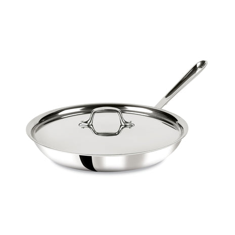All-Clad D3® Stainless Steel 12 inch Frying Pan With Lid- Made in the USA- The Original Bonded Professional Cookware- Oven Safe & Induction Compatible