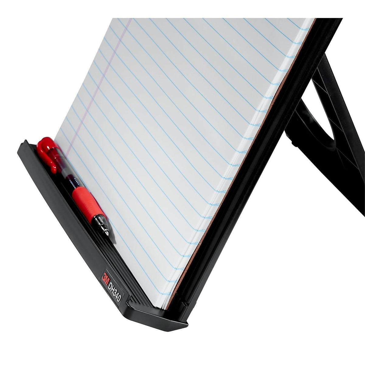DH340MB 3M Fold-Flat Freestanding Desktop Copyholder, Plastic, 150 Sheet Capacity, Black
