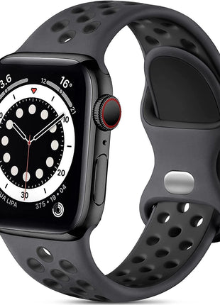 Lerobo Compatible with Apple Watch Band 44mm 45mm Series 10 11 46mm 42mm 49mm Men Women,Soft Silicone Breathable Sport Band Compatible for Apple Watch Ultra SE 3 2 for iWatch Series 9 8 7 6 5 4 3 Black