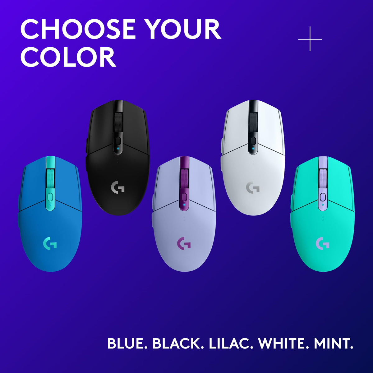Logitech G305 LIGHTSPEED Wireless Gaming Mouse, Hero 12K Sensor, 12,000 DPI, Lightweight, 6 Programmable Buttons, 250h Battery Life, On-Board Memory, PC/Mac - Blue