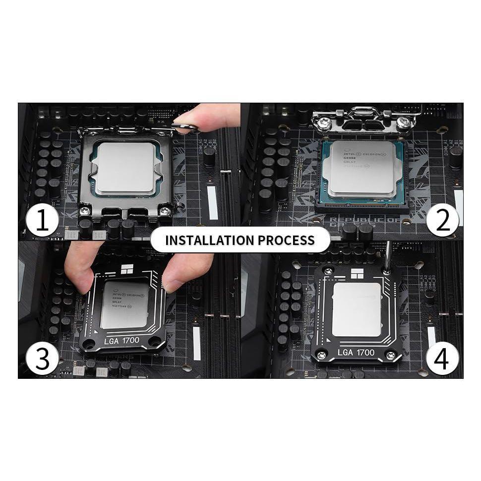 Thermalright Intel 12th/13th Generation LGA1700 Anti-Bending Buckle, Curved Pressure Plate,CPU Stress Bending Correction Fixer, Fully Fitted and Fixed Without Trace Installation (Black)