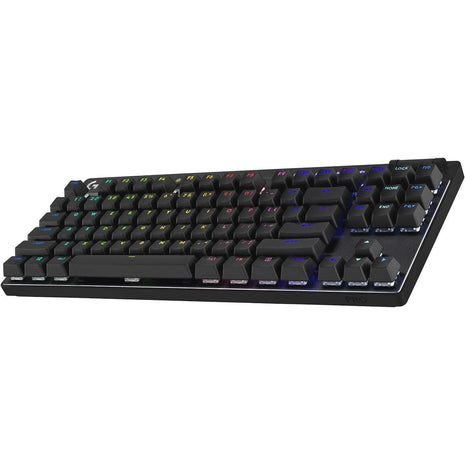 Logitech G PRO X TKL Lightspeed Wireless Gaming Keyboard, Ultra-Portable Tenkeyless Design, LIGHTSYNC RGB, PBT keycaps, Tactile Switches (GX Brown) - Black