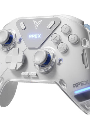 FLYDIGI APEX 4 Wireless PC Controller Forceflex Joystick Forceadapt Trigger 1000Hz Report Rate Full-Color LCD Display 1500mAh Battery Stereo Vibration PC/Switch/Switch2/TV/Android/Laptop