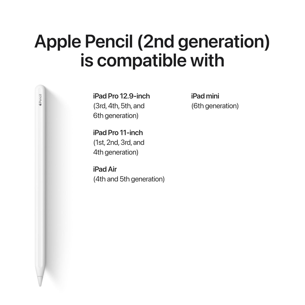 Apple Pencil (2nd Generation): Device Compatibility Check Required - Pixel-Perfect Precision, Perfect for Note-Taking, Drawing, and Signing documents. Attaches, Charges, and Pairs magnetically.