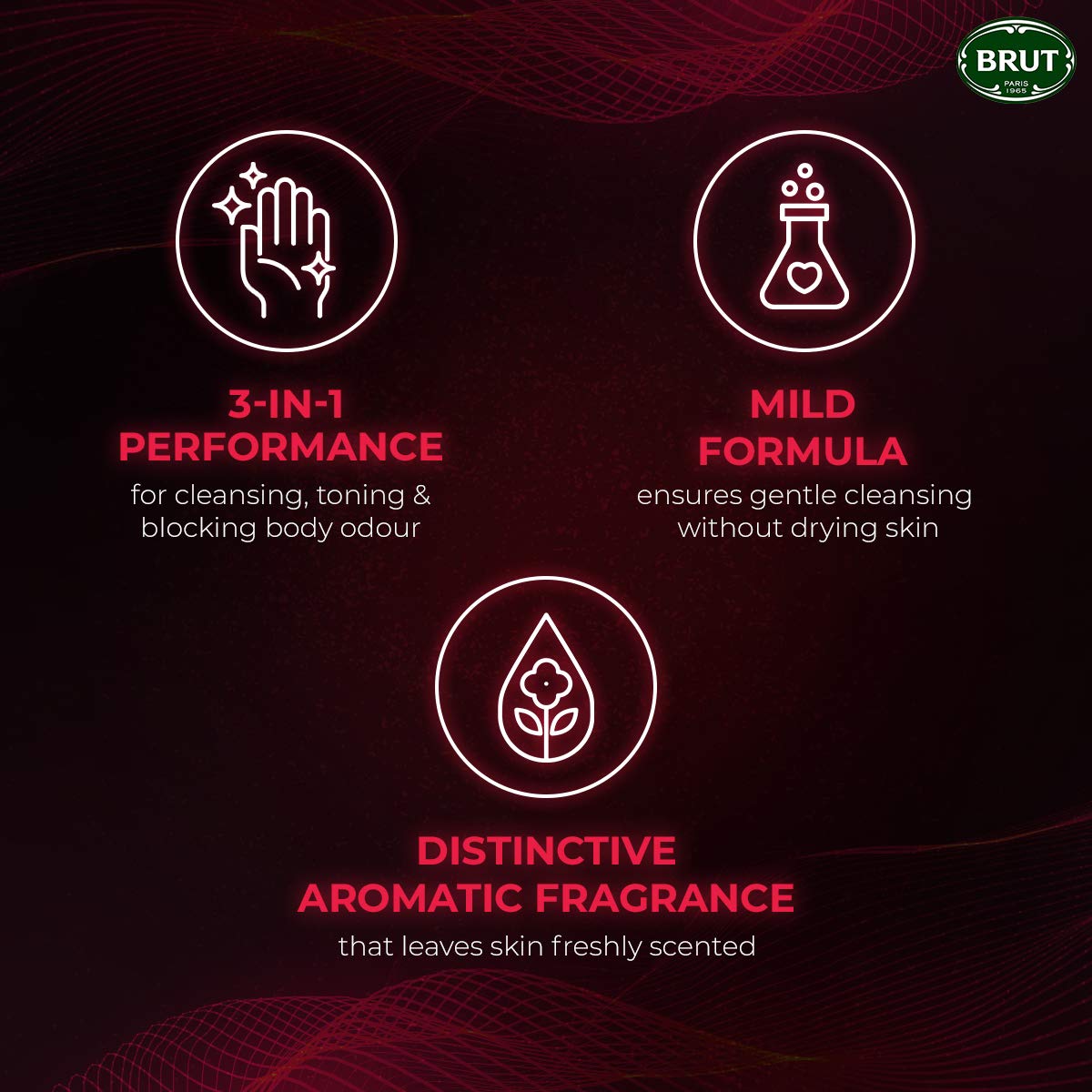 Brut Attraction Deodorant 200ml + Brut Attraction Total All - In- one Hair & Body Shower Gel 500ml