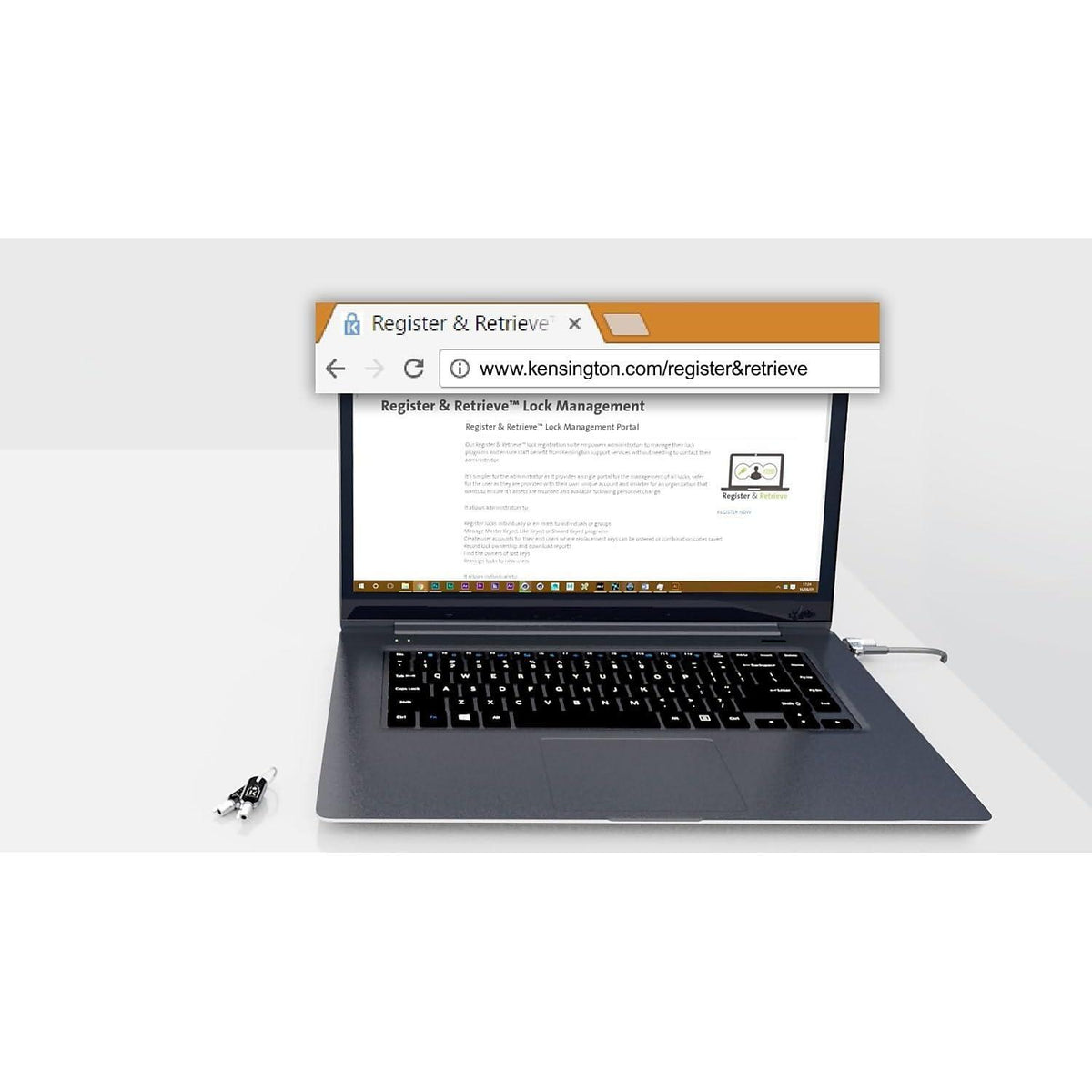Kensington MicroSaver 2.0 Keyed Twin Cable Lock for Laptops & Other Devices (K65048WW)
