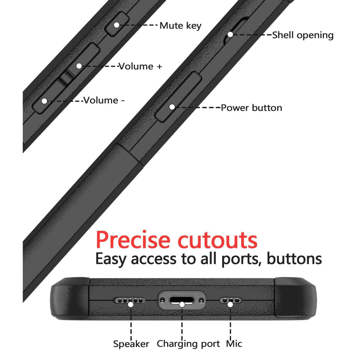 Diverbox for iPhone 16e Case [Compatible with MagSafe] [Shockproof] [Dropproof] [with Screen Protector ] Heavy Duty Protection Phone Case Cover for Apple iPhone 16e 2025 6.1 inch (Black)