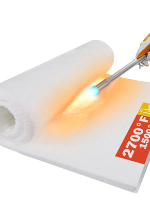 Ceramic Fiber Insulation Blanket, 24"x15.7"x1" Thick | 2600F Fireproof Insulation, for Wood Stove Baffle, Fireplace, Pellet Stove, Chimney, Furnace, Boiler, Pizza Ovens and Forge