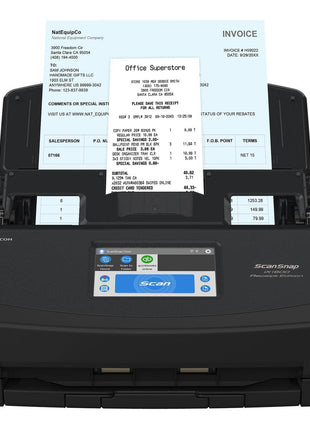 ScanSnap iX1600 Receipt Edition Color Duplex Invoice Document Scanner for Mac and PC Works with QuickBooks Online, Black