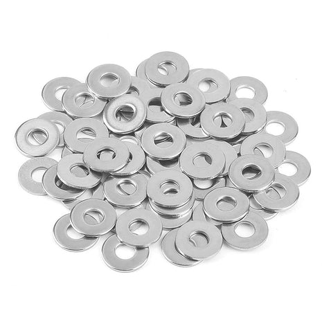 1/4 inch Stainless Flat Washer, 5/8 inch Outside Diameter, 18-8(304) Stainless Steel Washers Flat (100 Pack)