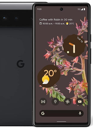 Google Pixel 6 5G, US Version, 128GB, Stormy Black - Unlocked (Renewed)