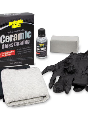 Invisible Glass 95151 Ceramic Glass Coating Kit – Long-Lasting, Rain Repellent & Hydrophobic Protection for Automotive Glass Windshields – Scratch & Weather Resistant – Quick, Easy Application – 30 mL