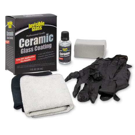 Invisible Glass 95151 Ceramic Glass Coating Kit – Long-Lasting, Rain Repellent & Hydrophobic Protection for Automotive Glass Windshields – Scratch & Weather Resistant – Quick, Easy Application – 30 mL