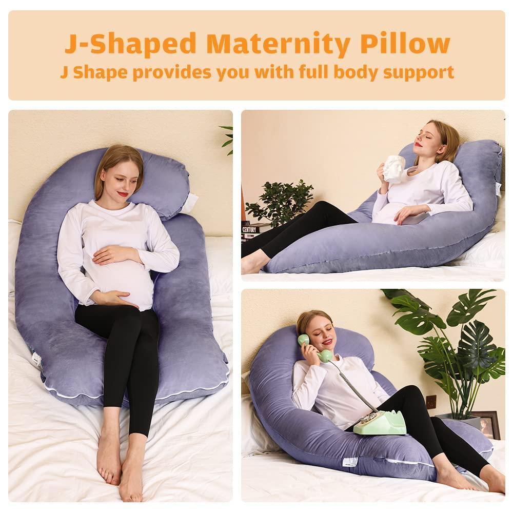 Chilling Home Pregnancy Pillow, U Shaped Full Body Maternity Pillow 58 inch, Pregnant Women Must Haves Pregnancy Pillows for Sleeping with Removable Cover