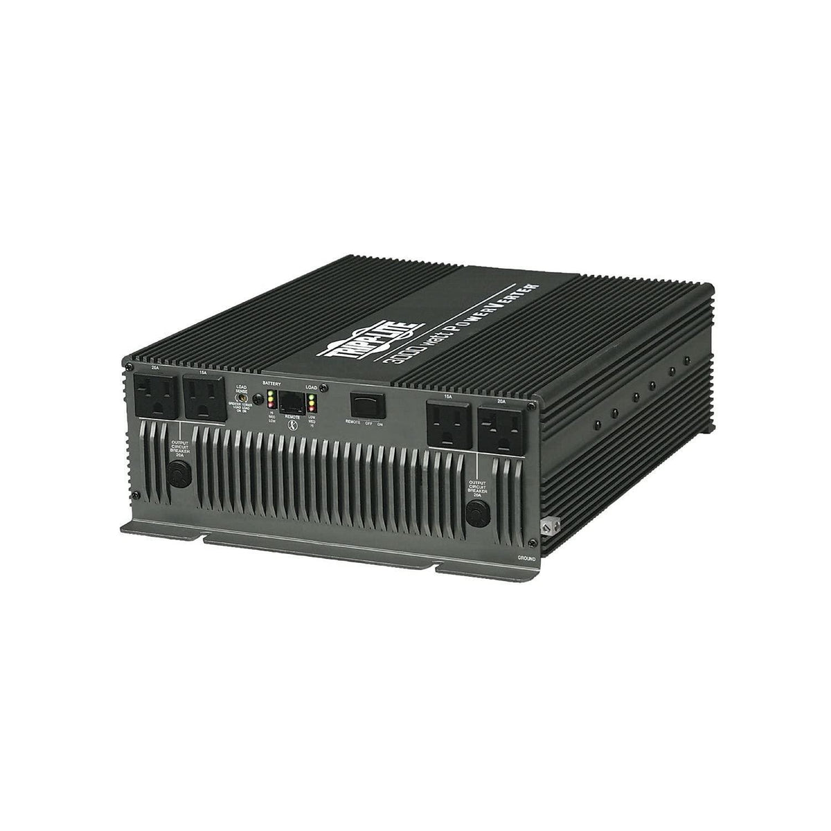 Tripp Lite Power Compact Inverter, 3000W, 12VDC, 120V, (2) 5-15R; (2) 5-20R, 4-Outlets for RVs,Trucks, Fleet Vehicles & Emergency Vehicles (PV3000HF)