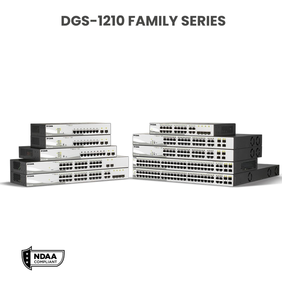 D-Link 28-Port Gigabit Smart Managed Switch | 24 GbE + 4 SFP Combo Ports | L2+ | VLANs | Cable Diagnostics | Web UI | Rackmount | Fanless | NDAA Compliant | Lifetime Warranty (DGS-1210-28)