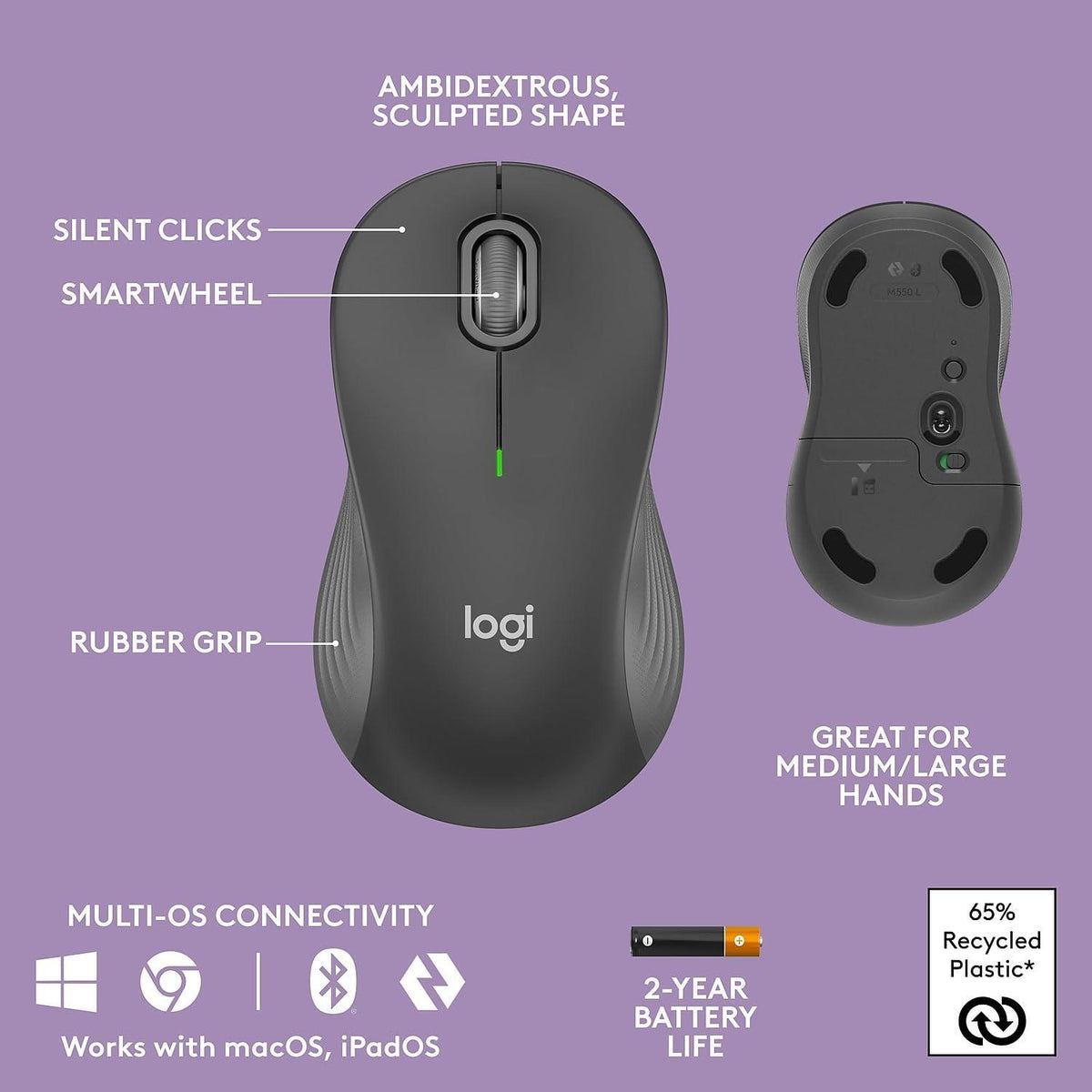 Logitech 920012059 MK670 Wireless Wave Keys Comb
