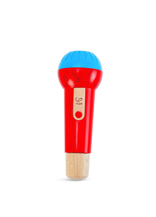 Hape Mighty Echo Microphone | Battery-Free Voice Amplifying Microphone Toy for Kids 1 Year & Up, Red, Model Number: E0337