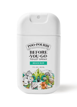 Poo-Pourri Before-You-Go Pocket Toilet Spray, Travel Essentials, Beach Bum, 1 Fl Oz, Up to 50 Uses, On-The-Go Bathroom Odor Deodorizer with Essential Oils, TSA Approved Size, Coconut Orchid Scent