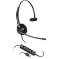 Poly - EncorePro 515 USB-A and USB-C USB Headset (Plantronics) - Cloud System Updates - Acoustic Hearing Protection - Works with Avaya, Genesys, and Cisco Call Center Platforms - Single Ear/Mono,Black