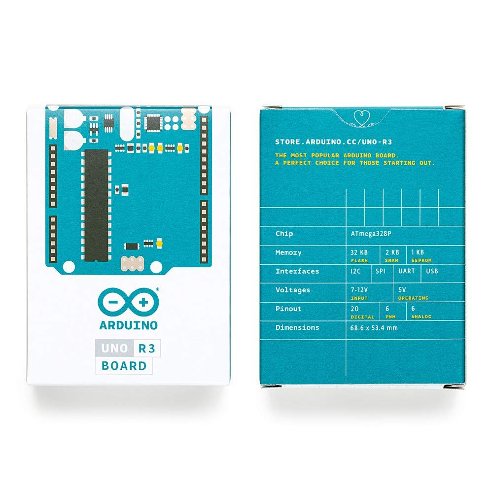 Arduino Uno REV3 [A000066] – ATmega328P Microcontroller, 16MHz, 14 Digital I/O Pins, 6 Analog Inputs, 32KB Flash, USB Connectivity, Compatible with Arduino IDE for DIY Projects and Prototyping