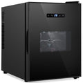 Nutrichef 12 Bottle Slim Wine Fridge | Great for Both Red & White Wines | Adjustable Temperature 41?F to 64?F | Ultra Quiet | Mini Wine Cooler For Home & Office | Free Standing 18x13x20 IN | Black