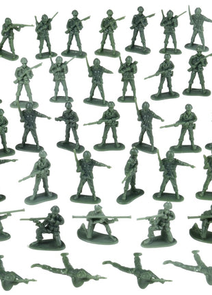 U. S. Toy DELUXE BAG OF CLASSIC TOY GREEN ARMY SOLDIERS - 36 Pc. (USTVL47)