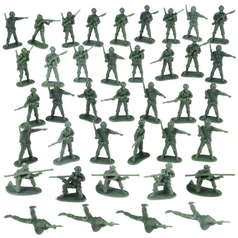 U. S. Toy DELUXE BAG OF CLASSIC TOY GREEN ARMY SOLDIERS - 36 Pc. (USTVL47)