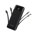 charmast Portable Charger with Built in Cables, Power Bank with Cords Wires, Slim 10000mAh Travel Battery Pack 6 Outputs 3 Inputs 3A Fast Charging for Samsung Google Pixel LG Moto iPhone iPad