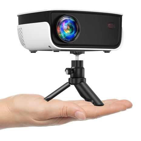 Mini Projector, NICPOW Upgrade Portable Outdoor Movie Projector, 1080P and 200" Supported Small Projector Compatible with TV Stick, Phone, PS5, HDMI, USB for Home, Bedroom, Gaming, Outdoor Use