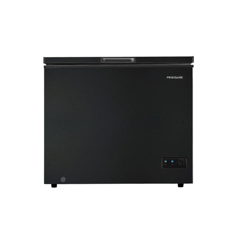 FRIGIDAIRE EFRF7003-BLACK Chest Deep Freezer, 7 Cu. Ft, Black Adjustable Thermostat-Removable Vinyl Coated Wire Basket-Easy Defrost Drain