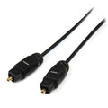 StarTech.com 15 ft Thin Toslink Digital Optical SPDIF Audio Cable - 15ft / 15 Feet Optical Audio Cable (THINTOS15),Black