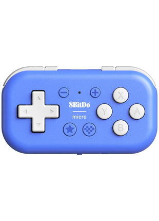 Nargos 8BitDo Micro Bluetooth Key Chain Sized Mini Controller for Nitendo Switch, Windows, Android and macOS (Micro- Blue)