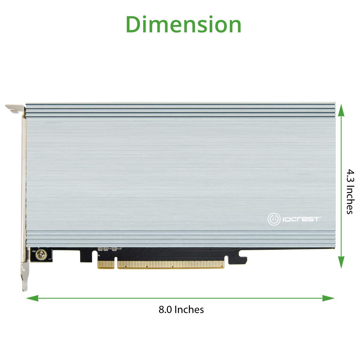 IO Crest Quad M.2 NVMe PCIe x16 Expansion Card for Intel VROC and AMD Ryzen Threadripper Motherboard