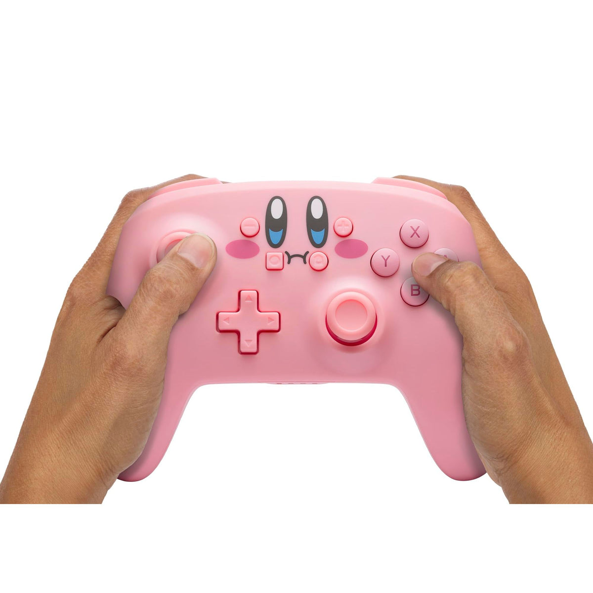 PowerA Wireless Controller for Nintendo Switch - Kirby Mouthful, Switch Lite/Switch-OLED Model, Nintendo Switch 2, AA Battery Powered (Battery Included), Bluetooth, Motion Controls, Officially Licensed