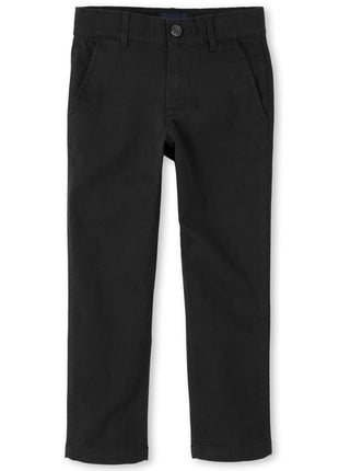 The Children's Place Boys Stretch Skinny Chino Pants,Black Single,8