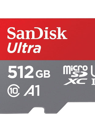 SanDisk 512GB Ultra microSDXC UHS-I Memory Card with Adapter - Up to 150MB/s, C10, U1, Full HD, A1, MicroSD Card - SDSQUAC-512G-GN6MA [New Version]