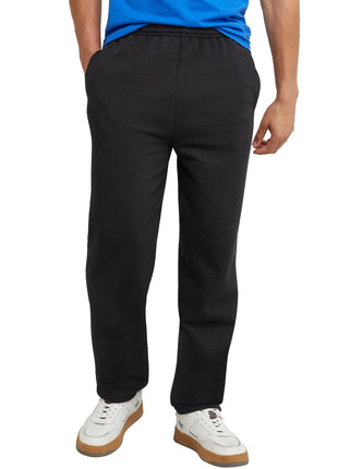 Hanes Men's EcoSmart Sweatpants, Athletic Lounge Pants with Pockets, Open Hem Bottom, Fleece Pants