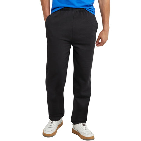 Hanes Men's EcoSmart Sweatpants, Athletic Lounge Pants with Pockets, Open Hem Bottom, Fleece Pants